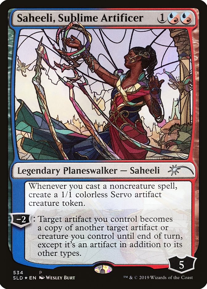 Saheeli, Sublime Artificer (Stained Glass) [Secret Lair Drop Promos]