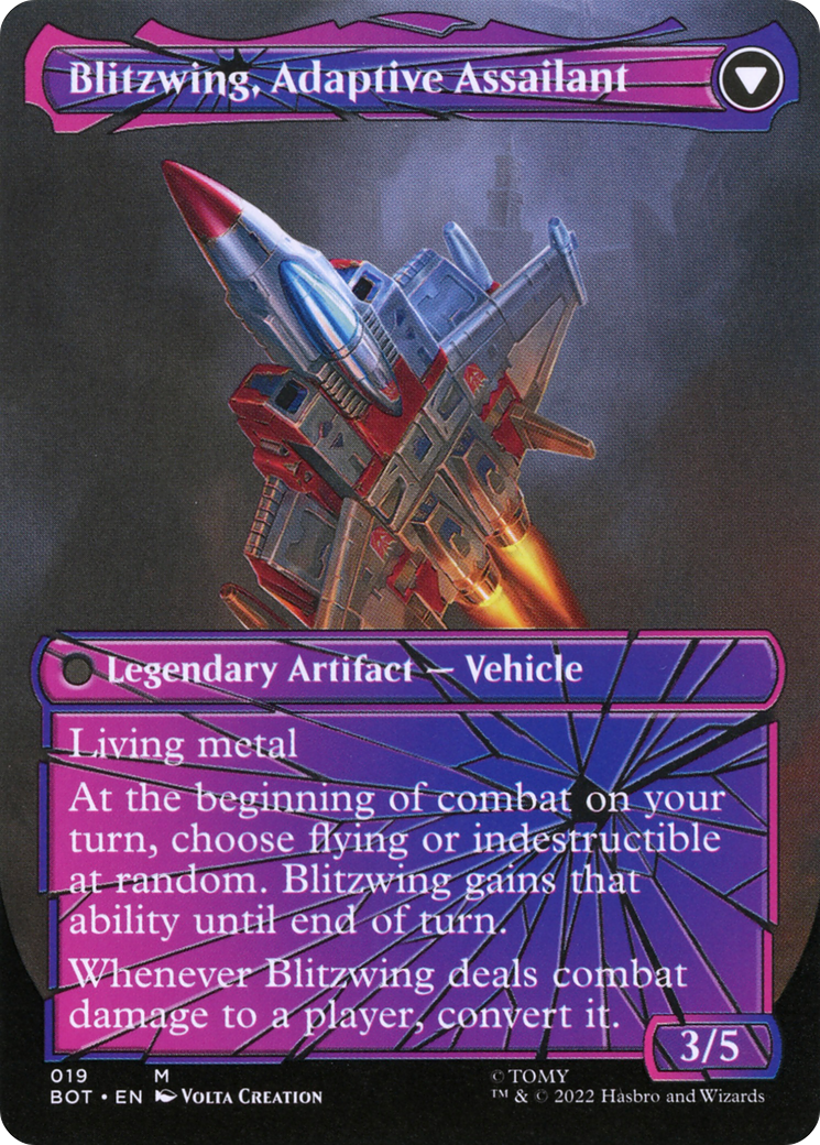 Blitzwing, Cruel Tormentor (Shattered Glass) (BOT-019) - Transformers (Borderless)