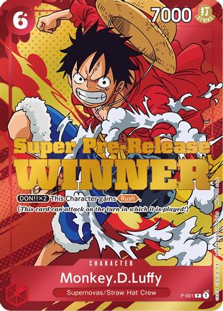 Monkey.D.Luffy (Super Pre-Release) [Winner] - P-001 - Promo
