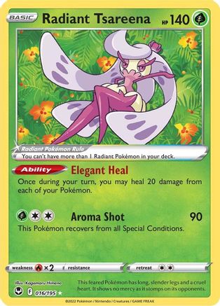 Radiant Tsareena - 016 - Radiant Rare - Holofoil