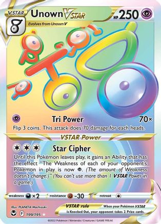 Unown VSTAR (Secret) - 199/195 - Secret Rare