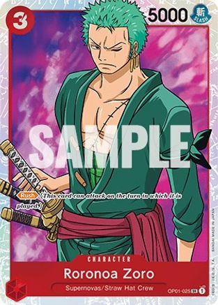 Roronoa Zoro (025) - OP01-025 - Super Rare