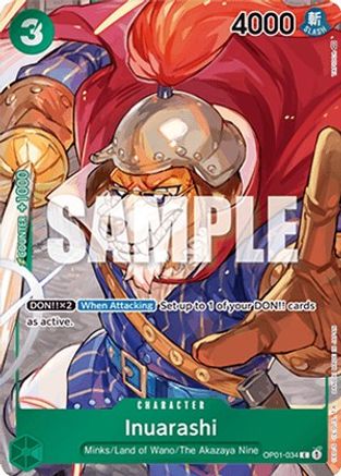 Inuarashi (Box Topper) - OP01-034 - Common