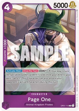 Page One - OP01-112 - Rare