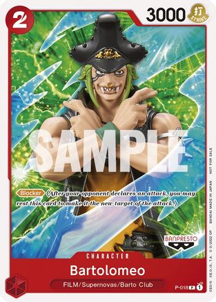 Bartolomeo (One Piece Film Red) - P-018 - Promo