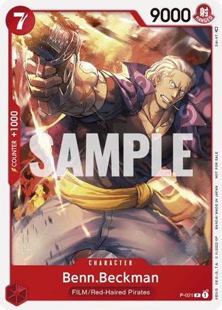 Benn.Beckman (One Piece Film Red) - P-021 - Promo