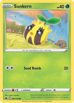 Sunkern - 007/159 - Common - Reverse Holofoil