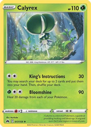 Calyrex - 017/159 - Holo Rare - Reverse Holofoil