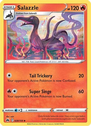 Salazzle - 028/159 - Uncommon - Reverse Holofoil
