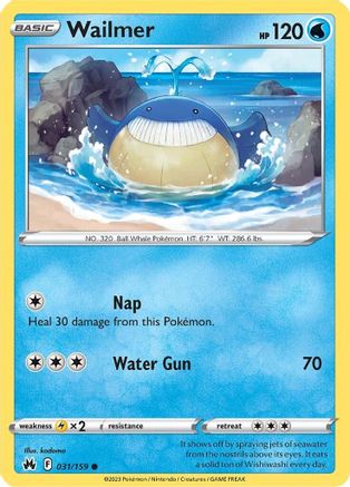 Wailmer - 031/159 - Common - Reverse Holofoil
