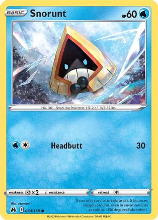 Snorunt - 034/159 - Common - Reverse Holofoil