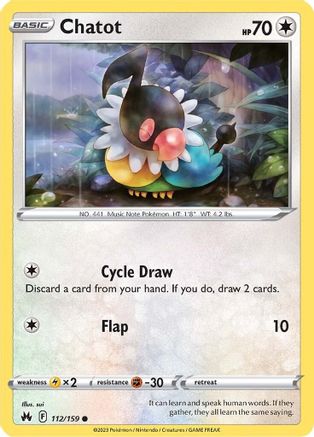 Chatot - 112/159 - Common - Reverse Holofoil