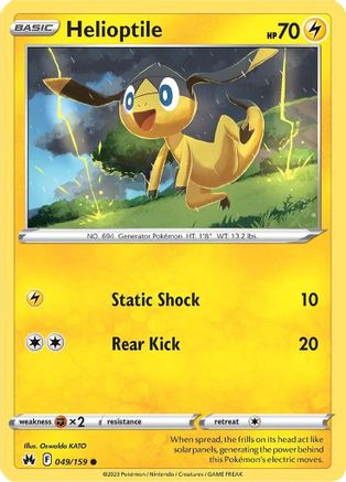 Helioptile - 049/159 - Common - Reverse Holofoil