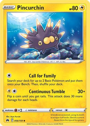 Pincurchin - 056/159 - Uncommon - Reverse Holofoil