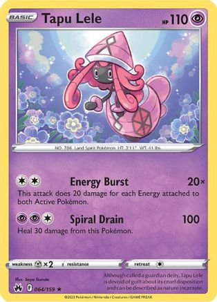 Tapu Lele - 064/159 - Holo Rare - Holofoil