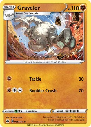 Graveler - 068/159 - Uncommon - Reverse Holofoil