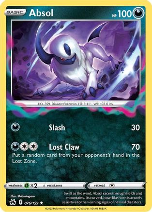 Absol - 076/159 - Holo Rare - Holofoil