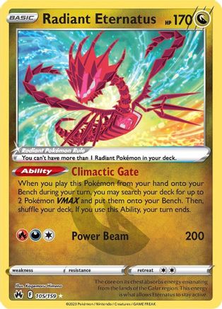Radiant Eternatus - 105 - Radiant Rare - Holofoil