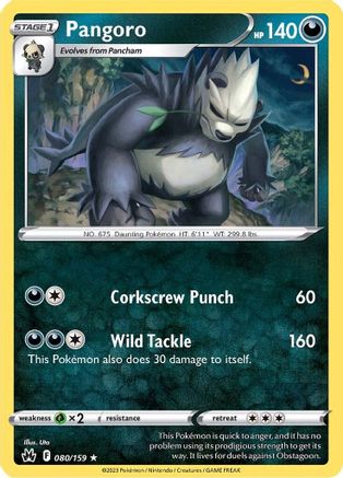 Pangoro - 080/159 - Rare - Reverse Holofoil