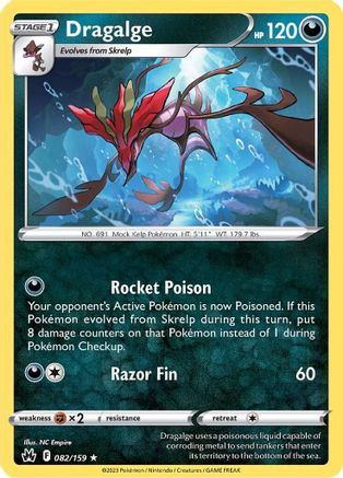 Dragalge - 082/159 - Rare - Reverse Holofoil