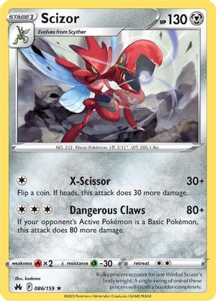 Scizor - 086/159 - Rare - Reverse Holofoil
