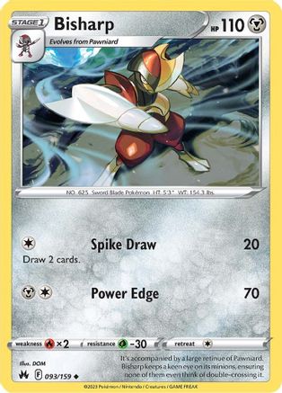 Bisharp - 093/159 - Uncommon - Reverse Holofoil