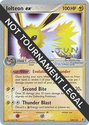 Jolteon ex - 2007 (Jun Hasebe) - 109 - Ultra Rare