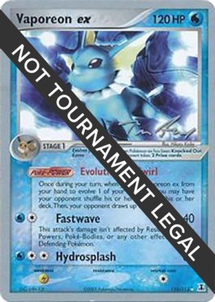 Vaporeon ex - 2007 (Tom Roos) - 110 - Ultra Rare