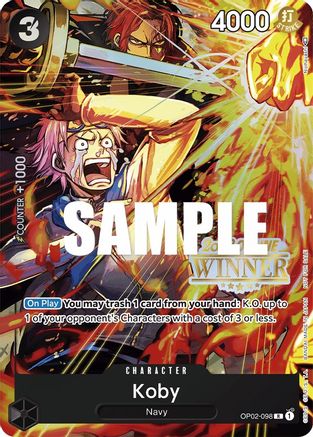 Koby (Online Regional 2023) [Winner] - OP02-098 - Promo