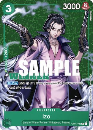 Izo (Tournament Pack Vol. 2) [Winner] - OP01-033 - Promo