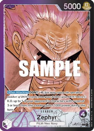 Zephyr (Alternate Art) - OP02-072 - Leader