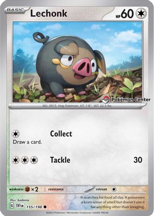 Lechonk (Pokemon Center Exclusive) - 155/198 - Common - Holofoil