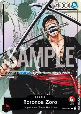 Roronoa Zoro - OP01-001 (Alternate Art) - OP01-001 - Promo