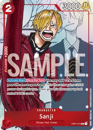 Sanji - OP01-013 (Alternate Art) - OP01-013 - Promo