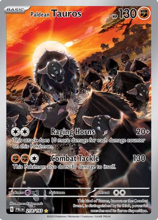 Paldean Tauros - 218/193 - Illustration Rare