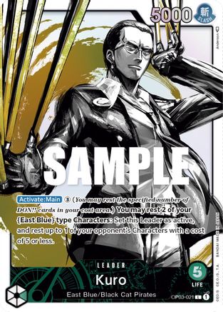 Kuro (Alternate Art) - OP03-021 - Leader