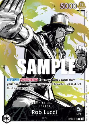 Rob Lucci (076) (Alternate Art) - OP03-076 - Leader