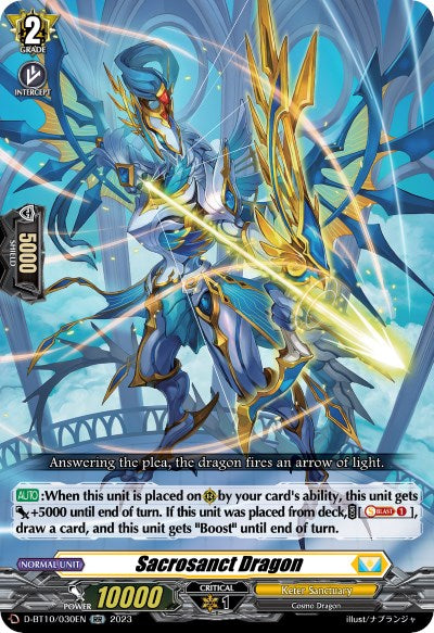 Sacrosanct Dragon (D-BT10/030EN) [Dragon Masquerade]