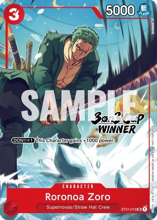Roronoa Zoro (3-on-3 Cup) [Winner] - ST01-013 - Super Rare