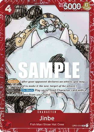 Jinbe (Premium Card Collection -ONE PIECE FILM RED Edition-) - OP01-014 - Uncommon