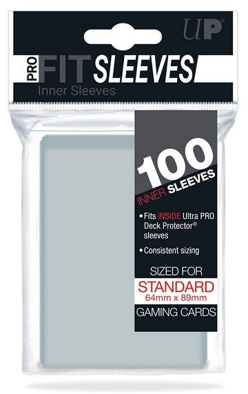 Ultra Pro - Standard Card Sleeves 100ct - Pro-Fit Clear 64mm x 89mm