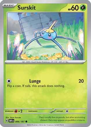 Surskit - 006/197 - Common - Reverse Holofoil