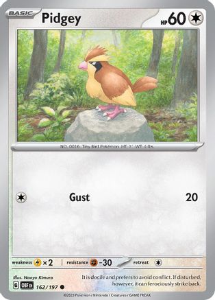 Pidgey - 162/197 - Common - Reverse Holofoil