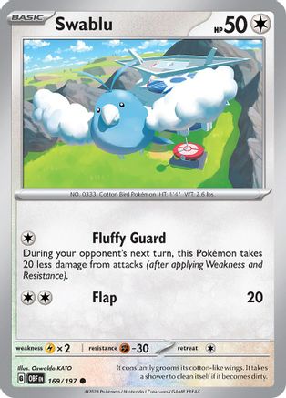 Swablu - 169/197 - Common - Reverse Holofoil