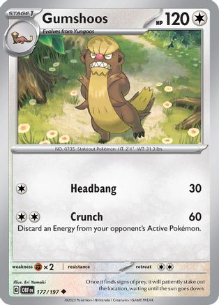 Gumshoos - 177/197 - Uncommon - Reverse Holofoil