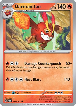 Darmanitan - 035/197 - Uncommon - Reverse Holofoil