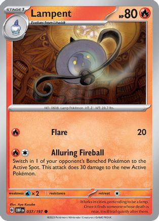 Lampent - 037/197 - Common - Reverse Holofoil