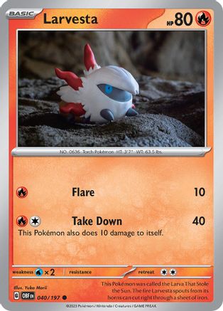 Larvesta - 040/197 - Common - Reverse Holofoil