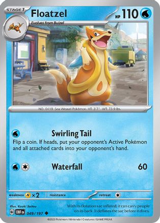 Floatzel - 049/197 - Uncommon - Reverse Holofoil