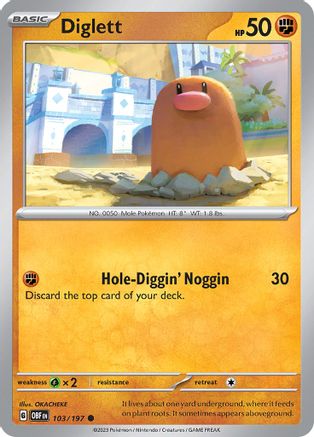 Diglett - 103/197 - Common - Reverse Holofoil